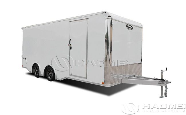 white aluminum trailer skin