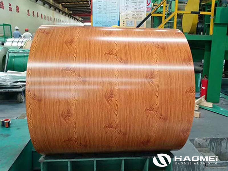 wood finish aluminum coil