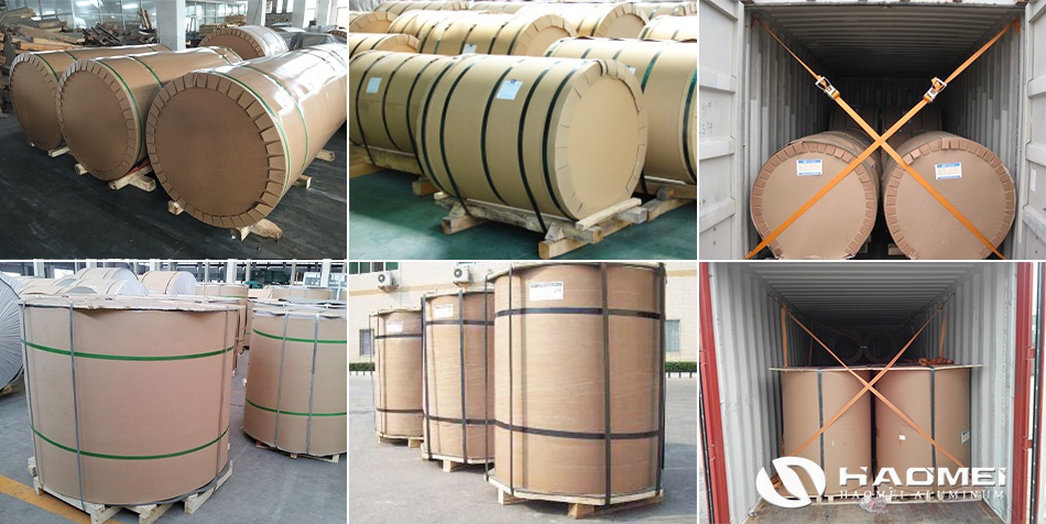 wood grain aluminum sheet coil package