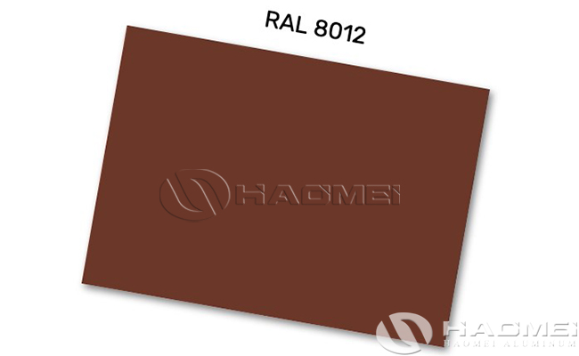 Aluminium RAL 8012 8017 8019
